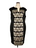 Connected Apparel Graphic Black Cocktail Dress Size 24W - photo 1