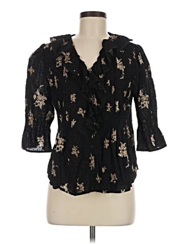 Ultra Pink 3/4 Sleeve Blouse (view 1)