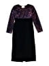 Iz Byer 100% Polyester Black Purple Dress Size 8 - photo 1