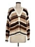 Ramy Brook Stripes Ivory Brown Cardigan Size M - photo 1