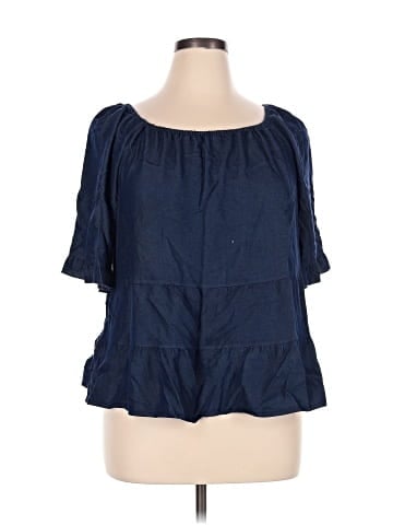 Unique Spectrum Short Sleeve Blouse (view 1)