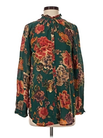 Johnny Was Long Sleeve Silk Top (view 1)