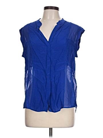 BCBGMAXAZRIA Sleeveless Silk Top (view 1)