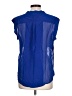 BCBGMAXAZRIA 100% Silk Blue Sleeveless Silk Top Size L - photo 2