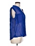 BCBGMAXAZRIA 100% Silk Blue Sleeveless Silk Top Size L - photo 4