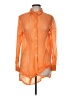 Haute Hippie Orange Long Sleeve Button-Down Shirt Size M - photo 1