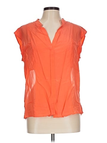BCBGMAXAZRIA Sleeveless Silk Top (view 1)