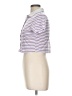 Unbranded Stripes Purple Short Sleeve Button-Down Shirt Size L - photo 5