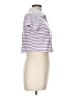 Unbranded Stripes Purple Short Sleeve Button-Down Shirt Size L - photo 4