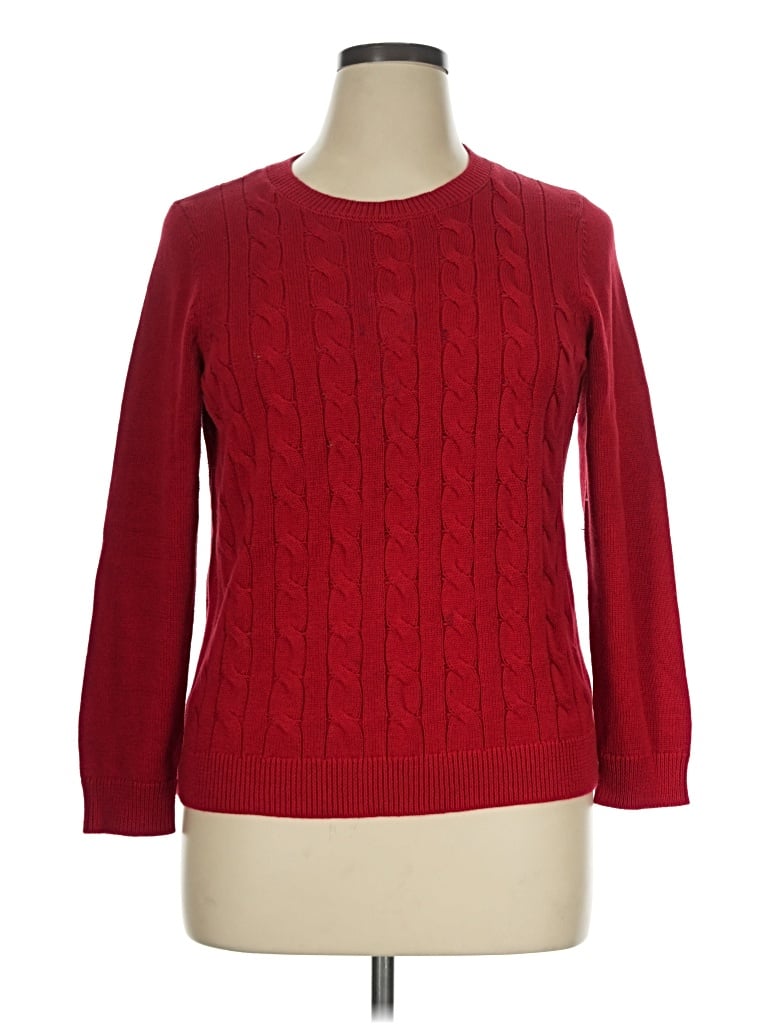 Pre-owned Talbots Outlet Pullover Sweater In Red