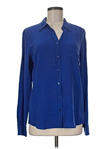 Equipment Long Sleeve Silk Top (view 1)
