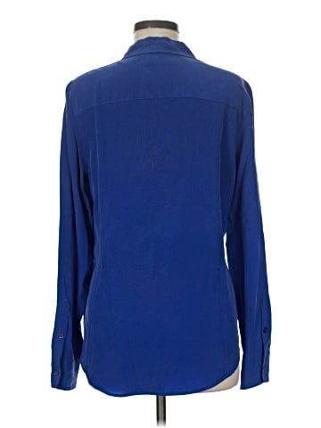 Equipment Long Sleeve Silk Top (view 2)