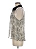 Bebe Silver Sleeveless Blouse Size M - photo 5