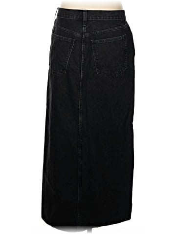 Madewell Denim Mid-Rise Maxi Skirt in Lunar Wash (view 2)