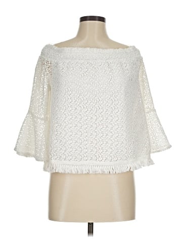 Kaari Blue 3/4 Sleeve Blouse (view 1)