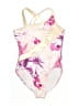 Justice Floral Ivory One Piece Swimsuit Size XS (kids) - photo 1