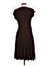 Soprano Solid Brown Casual Dress Size L - photo 2