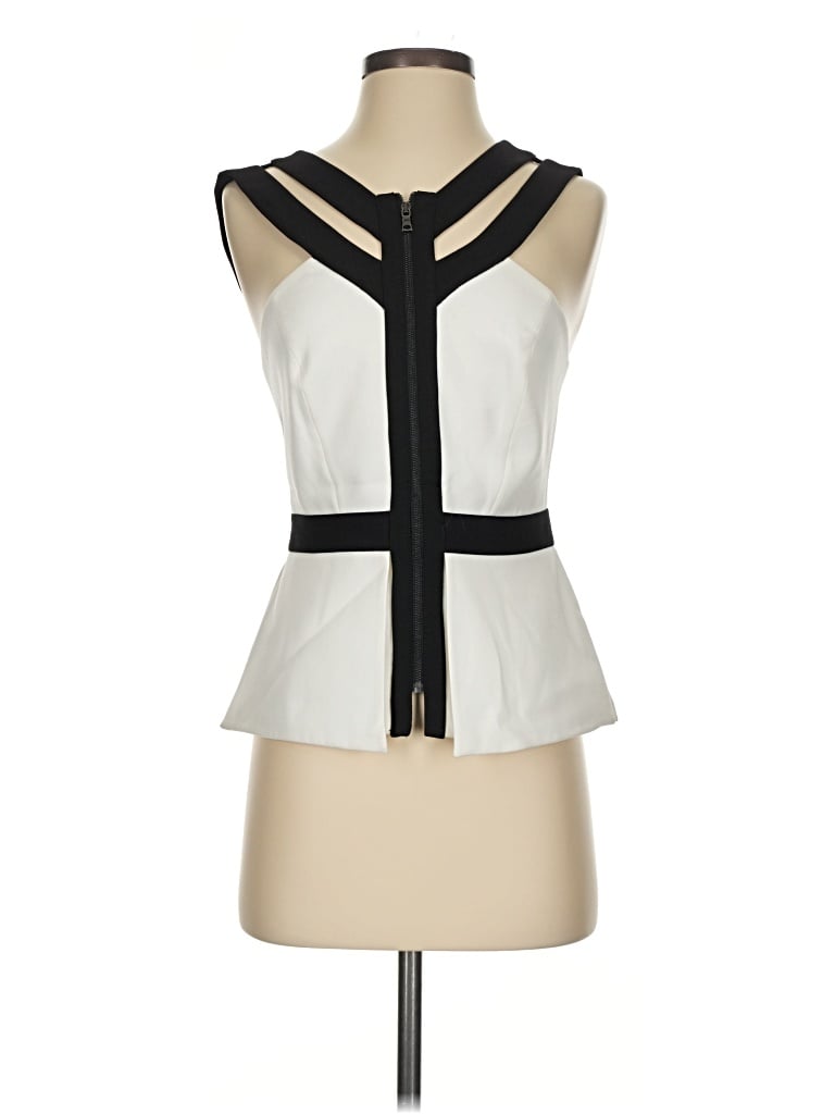Pre-owned Bcbgmaxazria Sleeveless Blouse In Ivory