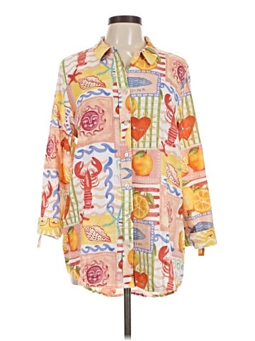 Calypso St. Barth 3/4 Sleeve Button-Down Shirt (view 1)