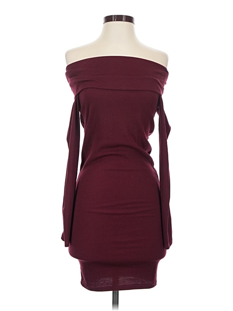 Pre-owned Timing Cocktail Dress In Burgundy