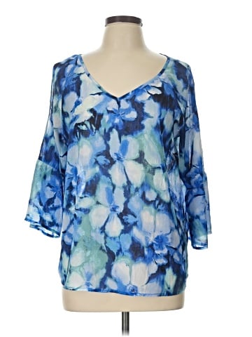 Sara Michelle 3/4 Sleeve Blouse (view 1)