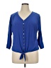 Notations Blue 3/4 Sleeve Blouse Size XL - photo 1