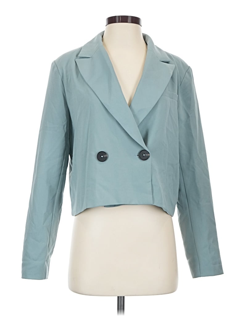 Pre-owned Lulus Blazer Jacket In Teal