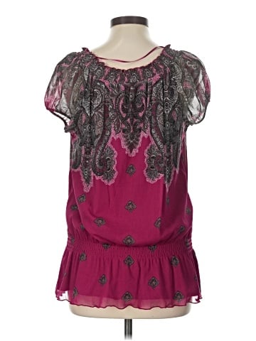INC International Concepts Short Sleeve Blouse (view 2)