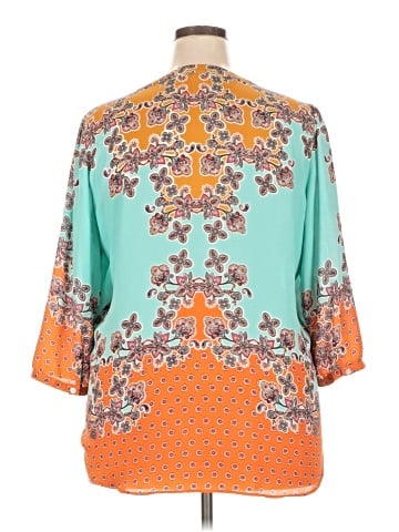 Rose + Olive 3/4 Sleeve Blouse (view 2)