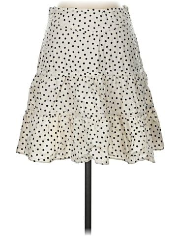 Madewell Tiered Mini Skirt in Inkbrush Dots (view 1)