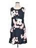 Perceptions Floral Gray Casual Dress Size 16 - photo 1