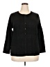 August Silk Black Cardigan Size 2X - photo 1