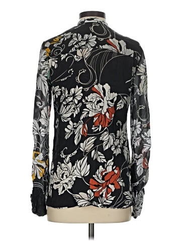 Rachel Roy Long Sleeve Silk Top (view 2)