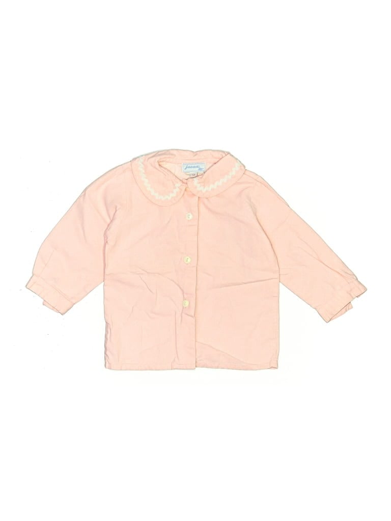 Pre-owned Jacadi Kids' Long Sleeve Blouse In Pink