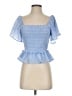 ASTR The Label 100% Polyester Blue Short Sleeve Blouse Size S - photo 1