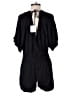 Naked Zebra 100% Rayon Solid Black Romper Size L - photo 2