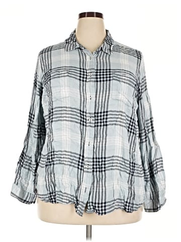 Laura Scott 3/4 Sleeve Button-Down Shirt (view 1)