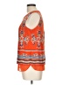 Rose + Olive 100% Polyester Orange Sleeveless Blouse Size L - photo 5