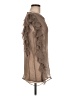 Glam Brown Sleeveless Blouse Size M - photo 4