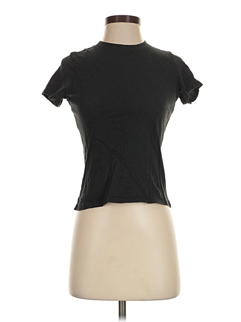 Pre-owned Skims Short Sleeve Turtleneck In Black