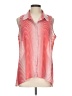 Notations 100% Polyester Red Sleeveless Blouse Size L - photo 1