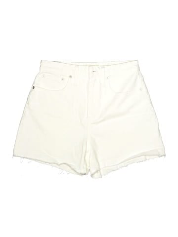 Madewell Curvy High-Rise Denim Shorts in Tile White (view 1)