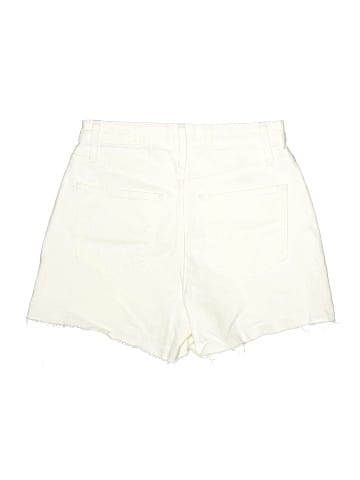 Madewell Curvy High-Rise Denim Shorts in Tile White (view 2)