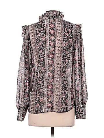Aqua Long Sleeve Blouse (view 2)