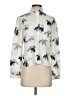 Zara Basic 100% Polyester Print Ivory Long Sleeve Blouse Size XS - photo 1