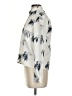 Zara Basic 100% Polyester Print Ivory Long Sleeve Blouse Size XS - photo 5