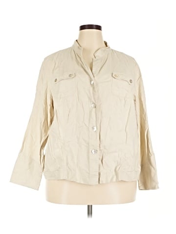 White Stag 3/4 Sleeve Button-Down Shirt (view 1)