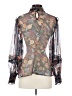 Dear John 100% Polyester Silver Long Sleeve Blouse Size S - photo 2