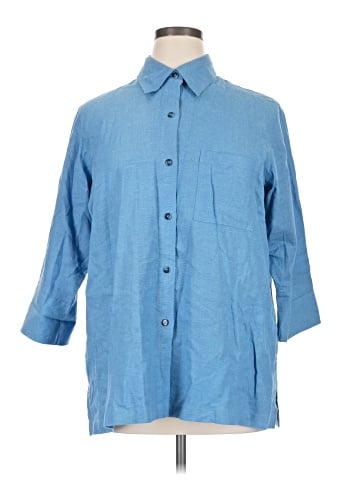 Coldwater Creek 3/4 Sleeve Button-Down Shirt (view 1)