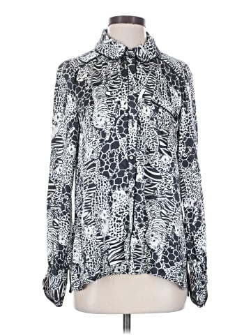 Calypso St. Barth Long Sleeve Silk Top (view 1)
